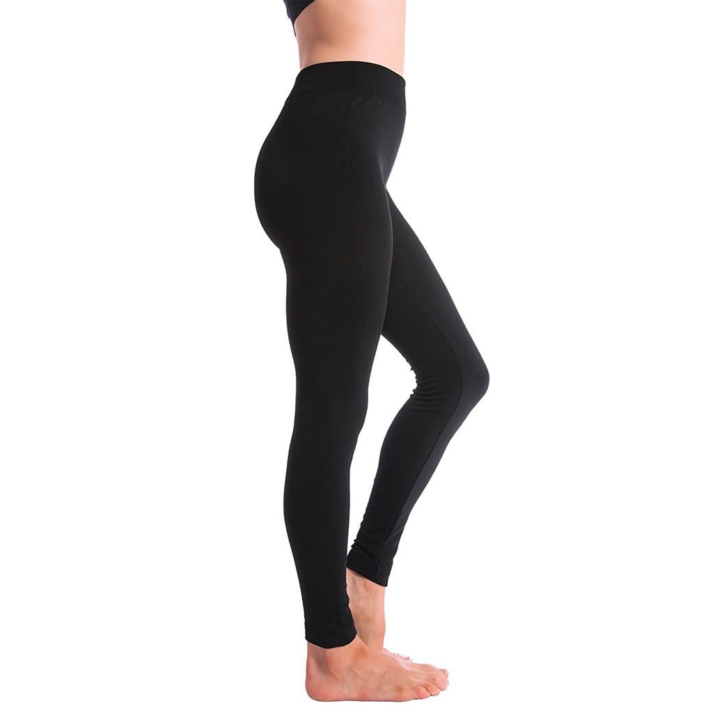 WHITE APPAREL Women's Fleece Lined Leggings (Regular & Plus Sizes) - 16  Colors