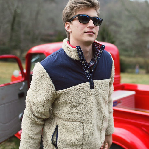 Old Glory Sherpa Pullover - Southern Proper - The Sherpa Pullover Outlet