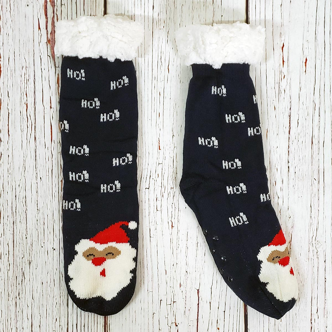 Cozy Kris Kringle Sherpa Lined Socks - Nordic Fleece - The Sherpa Pullover Outlet