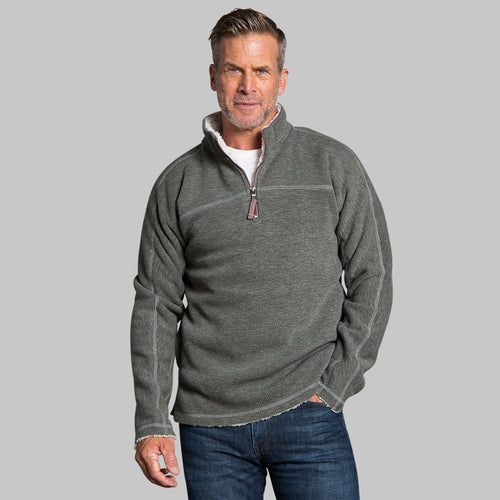 Bonded Vintage Cord 1/4 Zip Pullover - True Grit - The Sherpa Pullover Outlet