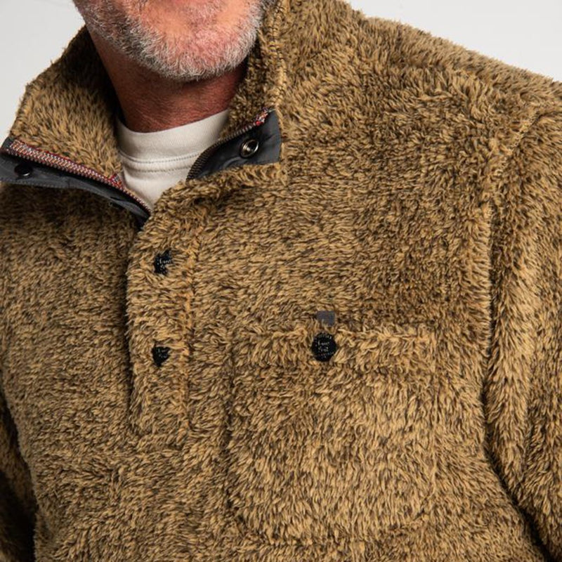 Melange Shag Sherpa Snap Pullover - True Grit - The Sherpa Pullover Outlet