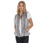 Melange Texture Fur Zip Cardi Vest - Dylan - The Sherpa Pullover Outlet