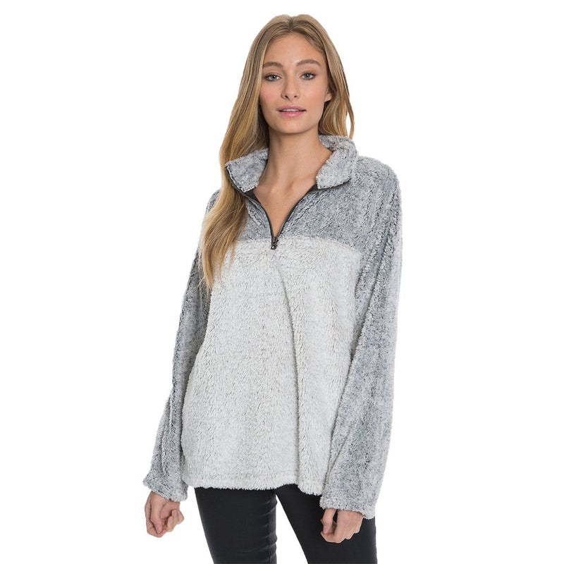 Tipped Shag Sherpa Pullover - True Grit - The Sherpa Pullover Outlet