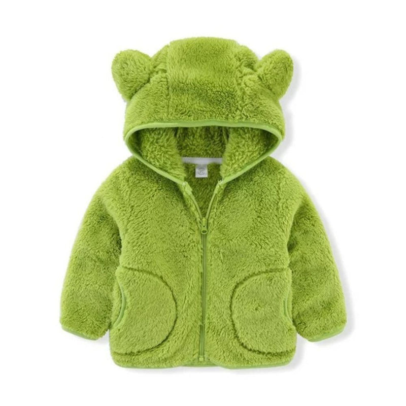 Kids' Beary Comfy Sherpa Jacket in Green – The Sherpa Pullover Company