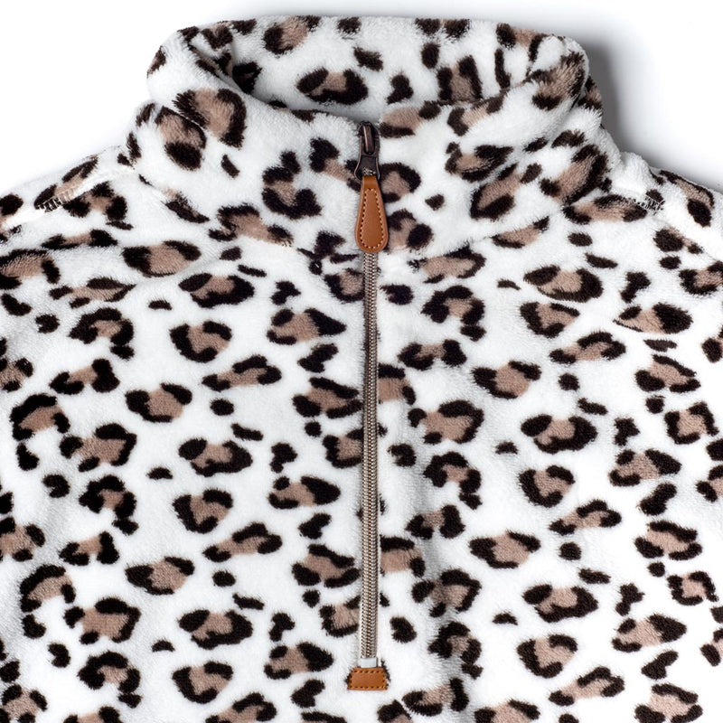 Oslo Leopard Fleece Pullover - Nordic Fleece - The Sherpa Pullover Outlet