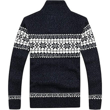 Lumi Fair Isle Full Zip Sweater in Navy - The Sherpa Pullover Company
