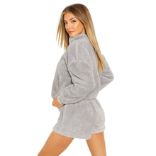 Women's Lykke Sherpa Lounge Set in Grey - The Sherpa Pullover Company