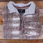 Frosty Tipped Big Plaid Pile Pullover - True Grit - The Sherpa Pullover Outlet