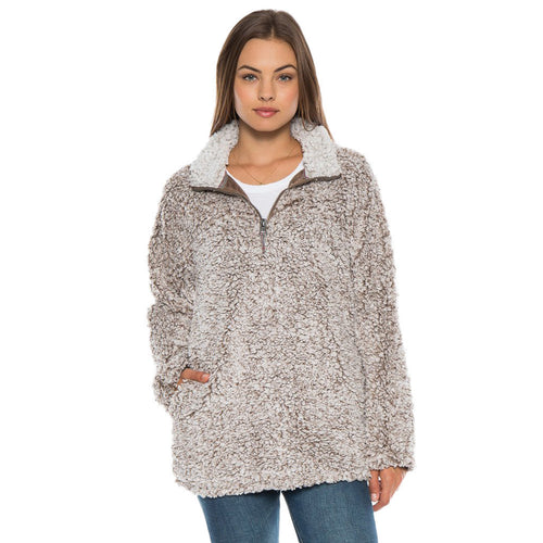 Frosty Tipped Women's Stadium Pullover - Dylan - The Sherpa Pullover Outlet