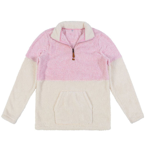 Two-Toned Kangaroo Pullover - Nordic Fleece - The Sherpa Pullover Outlet