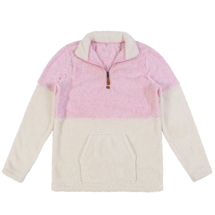 Two-Toned Kangaroo Pullover - Nordic Fleece - The Sherpa Pullover Outlet