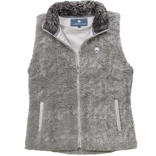 Heathered Zip Sherpa Vest - The Southern Shirt Co. - The Sherpa Pullover Outlet