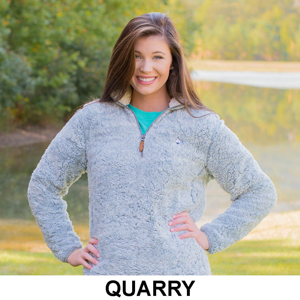 Southern Shirt Co. Heathered Quarter Zip Sherpa Pullover All