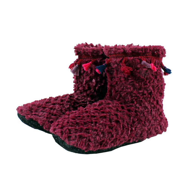 Tassel Sherpa Fleece Booties - Nordic Fleece - The Sherpa Pullover Outlet