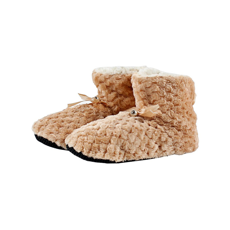 Pearl Bow Fleece Booties - Nordic Fleece - The Sherpa Pullover Outlet