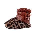 Oslo Leopard Sherpa Booties - Nordic Fleece - The Sherpa Pullover Outlet
