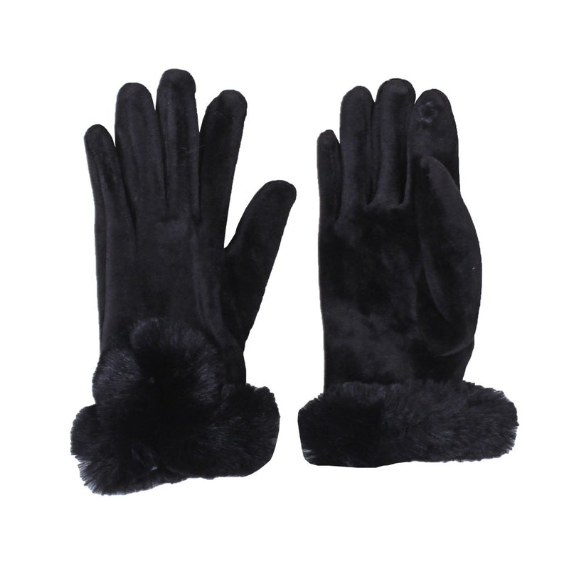 Suede Sherpa Gloves - Nordic Fleece - The Sherpa Pullover Outlet