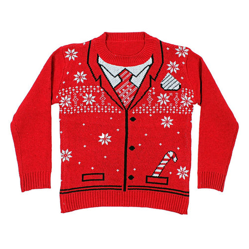 The Uncle Bing Christmas Suit Sweater - Preppy Elves - The Sherpa Pullover Outlet