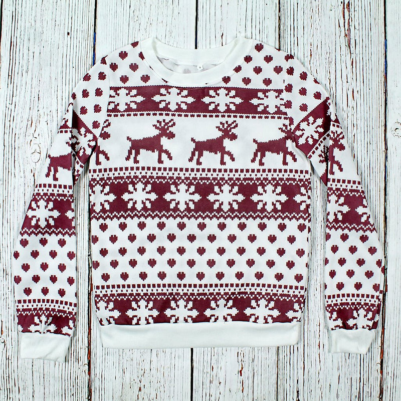 Fleece Lined Christmas Sweater - Preppy Elves - The Sherpa Pullover Outlet