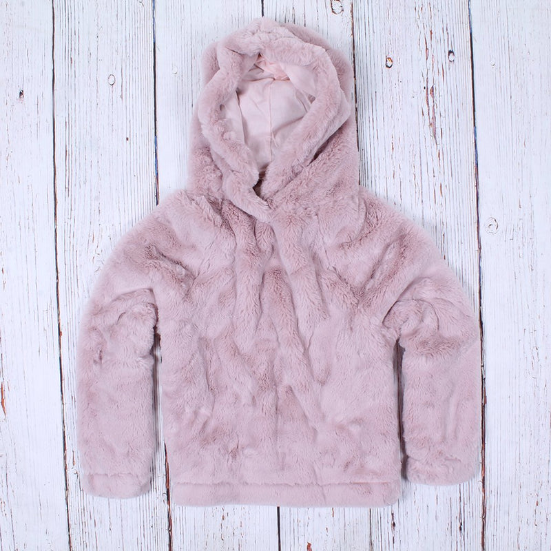 True Grit (Dylan) Shearling Faux Fur Hoodie - Main Image