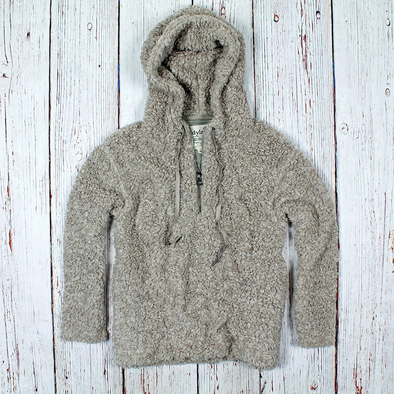 Shearling Drop Shoulder Hoodie - Dylan - The Sherpa Pullover Outlet
