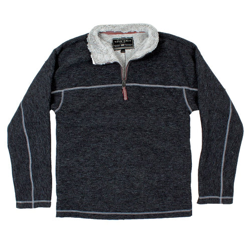 Bonded Sweater Knit 1/4 Zip Pullover - True Grit - The Sherpa Pullover Outlet