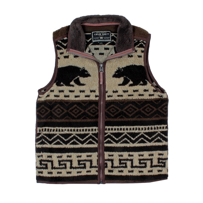 Tribal Bear Vest - True Grit - The Sherpa Pullover Outlet