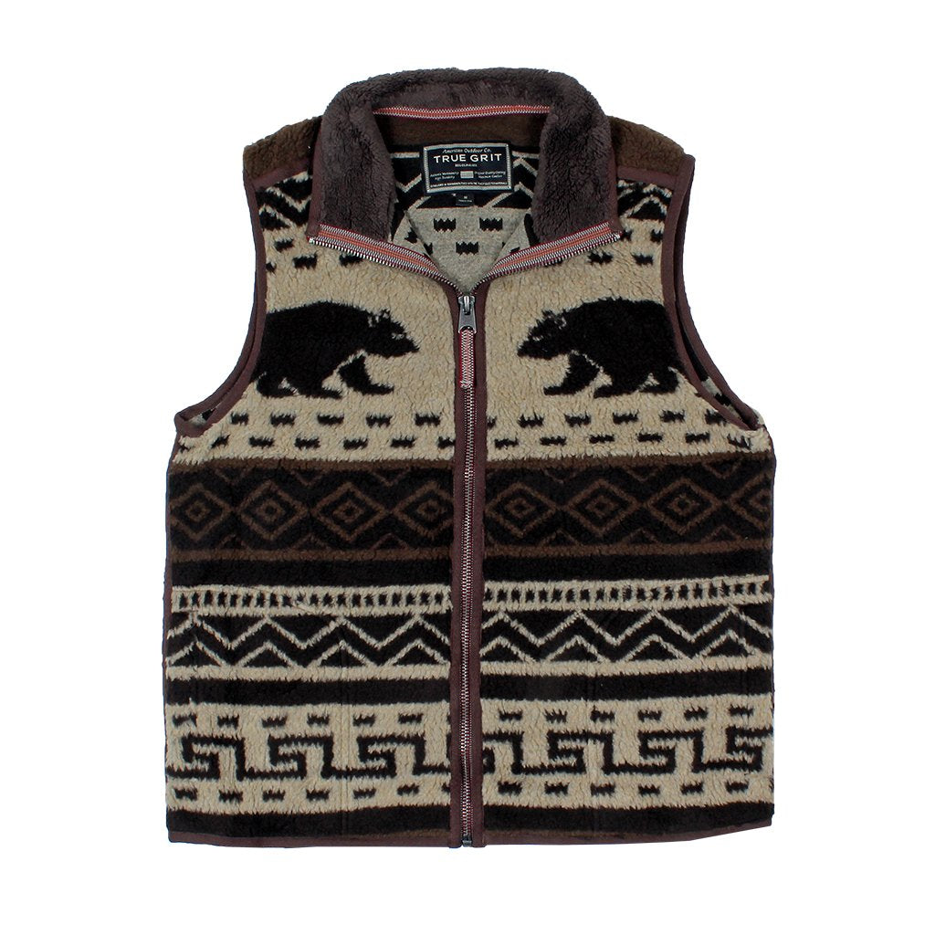 Tribal Bear Vest - True Grit - The Sherpa Pullover Outlet