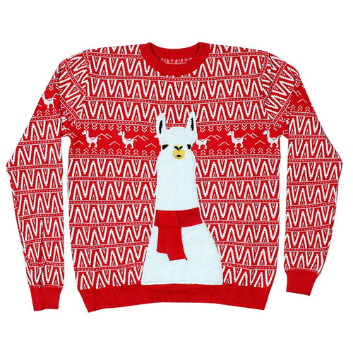 No ProbLlama Christmas Sweater - Preppy Elves - The Sherpa Pullover Outlet