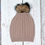 Atlantic Cable Pom Pom Beanie - Nordic Fleece - The Sherpa Pullover Outlet