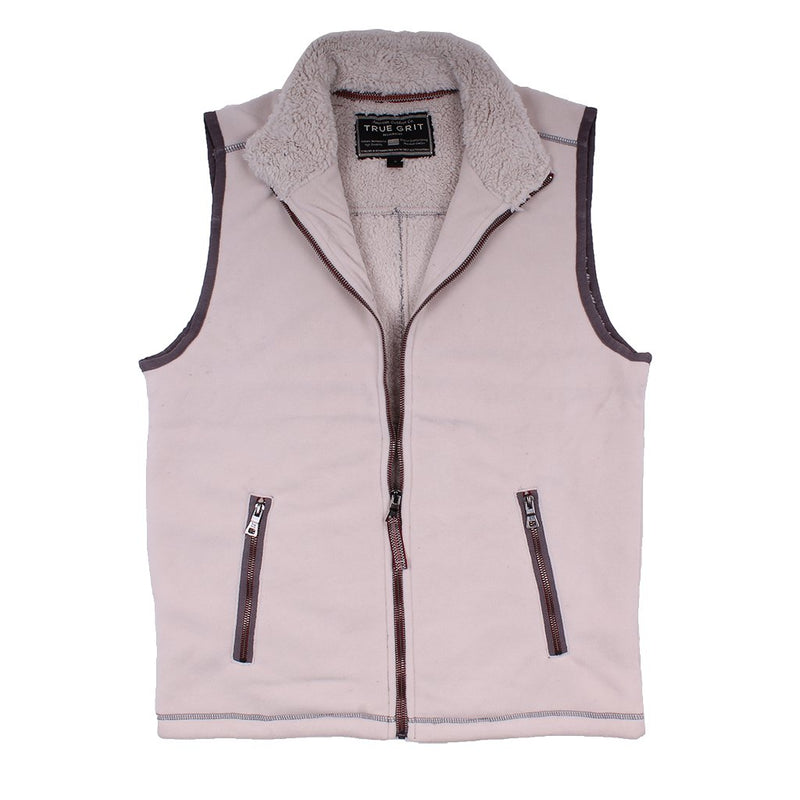 Bonded Polar Fleece & Sherpa Lined Vest - True Grit - The Sherpa Pullover Outlet