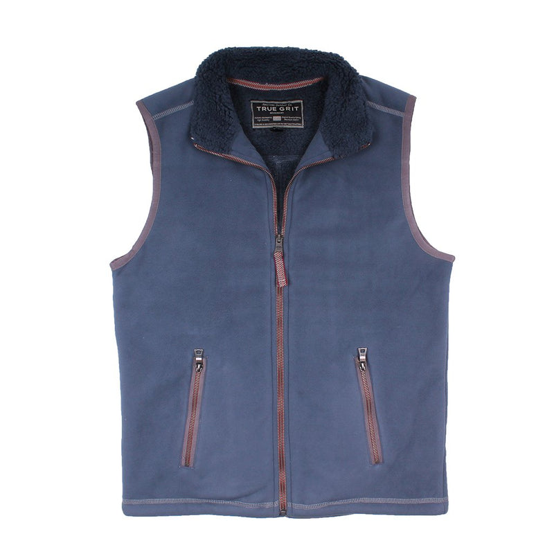 Bonded Polar Fleece & Sherpa Lined Vest - True Grit - The Sherpa Pullover Outlet