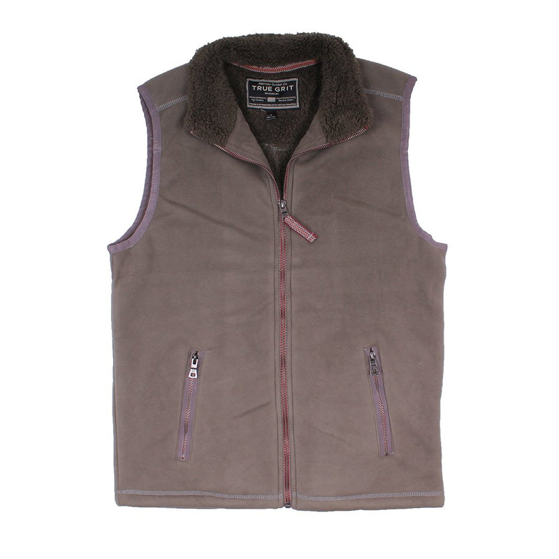 Bonded Polar Fleece & Sherpa Lined Vest - True Grit - The Sherpa Pullover Outlet