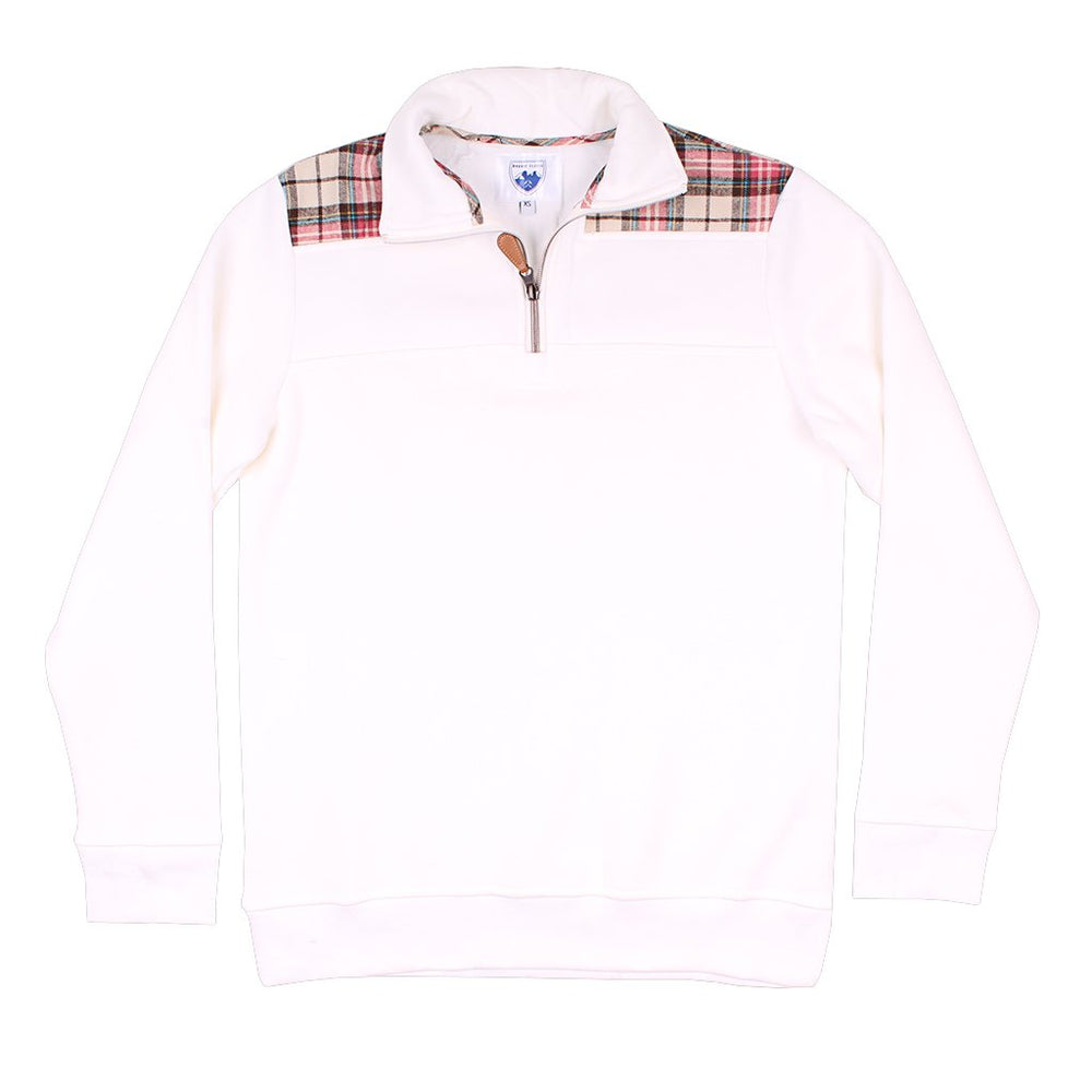 【BAON】[unisex] Pikuni Nordic Fleece Collar Over Sweatshirt Unisex Quarter Zip Sweater | Sand | Bamboo Clothing – Boody US