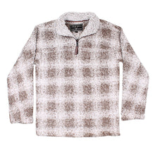 Softest Tip Box Plaid Shearling 1/4 Zip Pullover - True Grit - The Sherpa Pullover Outlet