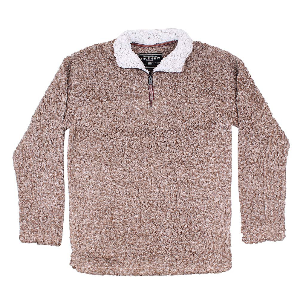 Softest Tip Shearling 1/4 Zip Pullover - True Grit - The Sherpa Pullover Outlet