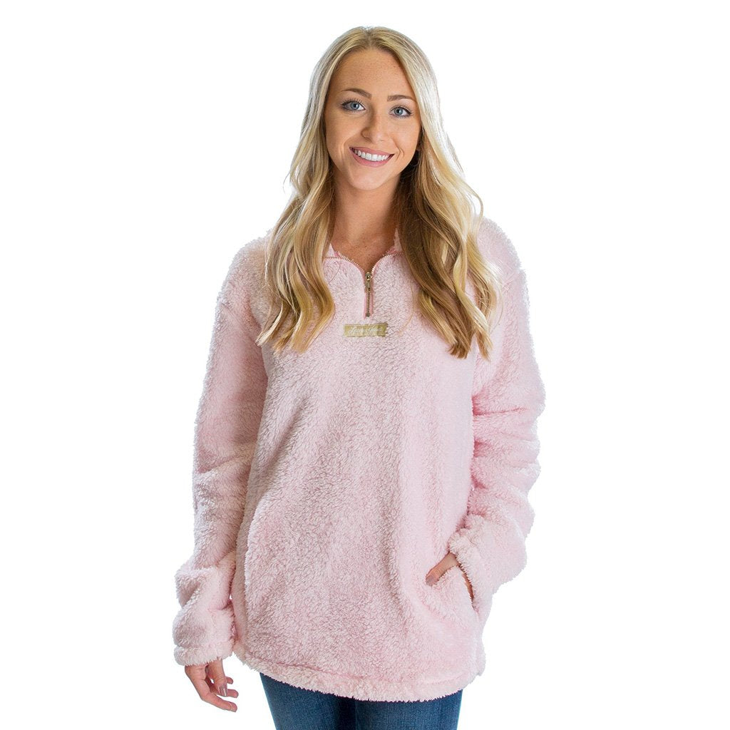 Blush sherpa pullover sale