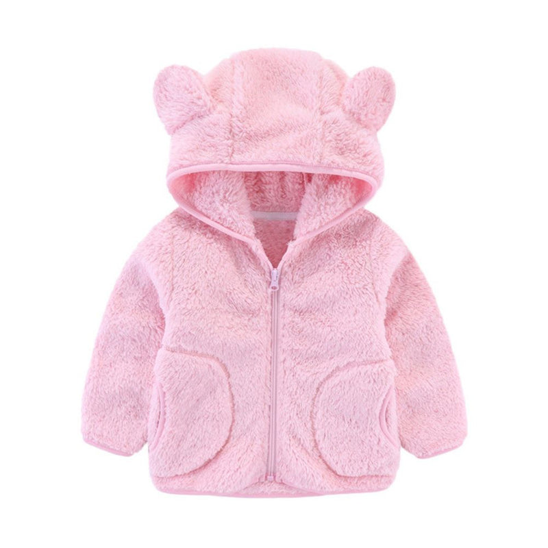 Kids' Beary Comfy Sherpa Jacket in Pink - The Sherpa Pullover Company