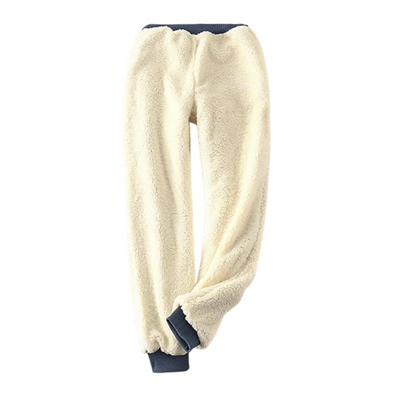 Women's Sherpa-Lined Joggers in Light Grey