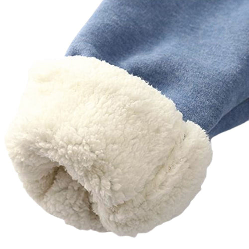 Women's Sherpa-Lined Joggers in Blue - The Sherpa Pullover Company