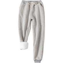 Women's Sherpa-Lined Joggers in Light Grey - The Sherpa Pullover Company
