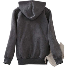 Women's Lagom Sherpa-Lined Full Zip Hoodie in Charcoal - The Sherpa Pullover Company