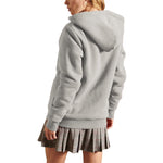 Women's Lagom Sherpa-Lined Full Zip Hoodie in Light Grey