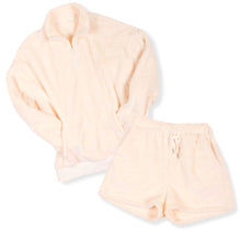 Women's Lykke Sherpa Lounge Set in Ivory - The Sherpa Pullover Company