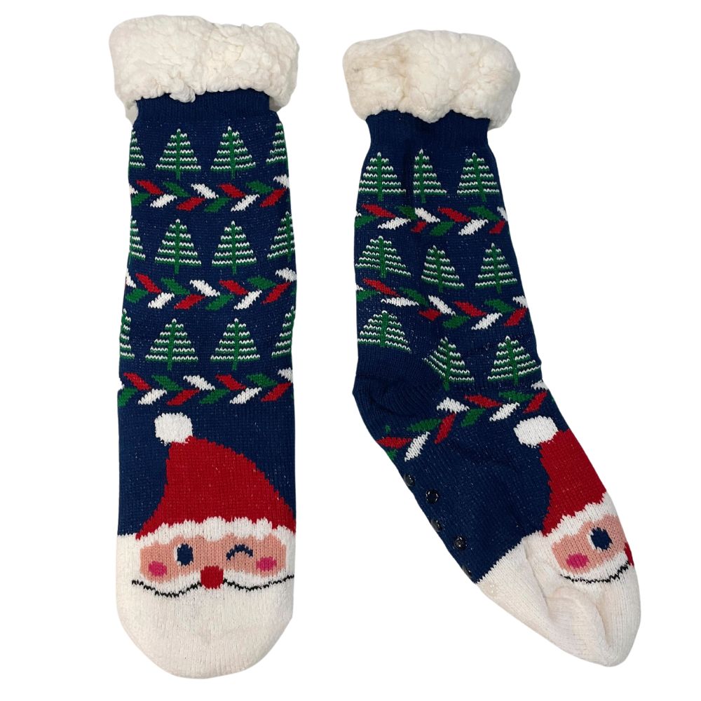 Naughty St. Nick Sherpa Lined Socks - The Sherpa Pullover Company