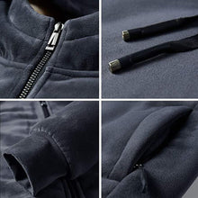 Men's Sueded Sherpa-Lined Full Zip Hoodie in Charcoal - The Sherpa Pullover Company