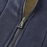 Men's Sueded Sherpa-Lined Full Zip Hoodie in Navy