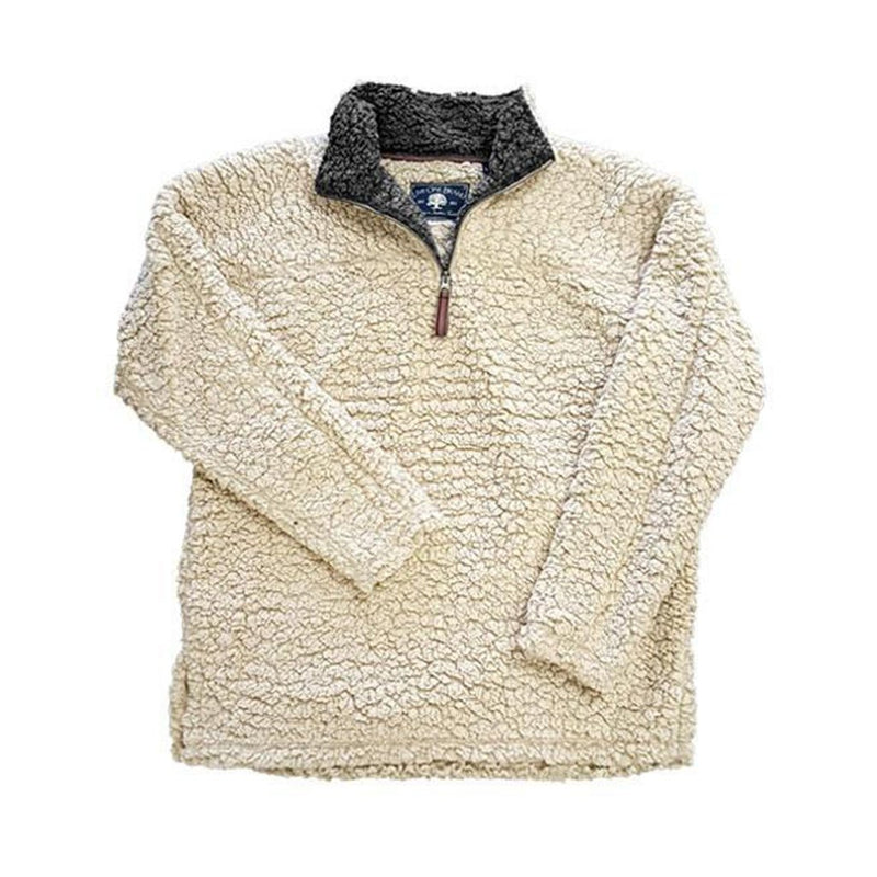 Quarter Zip Fleece Sherpa - Live Oak - The Sherpa Pullover Outlet