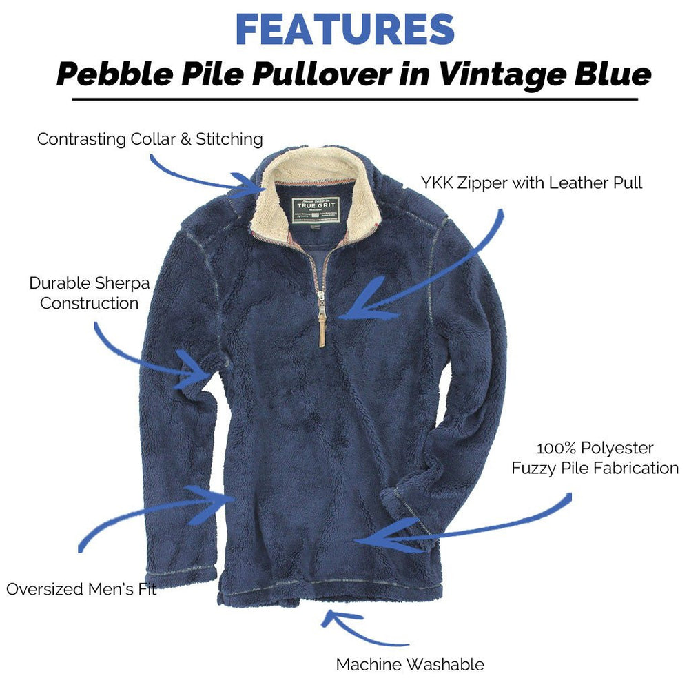 True Grit Pebble Pile Pullover 1 2 Zip