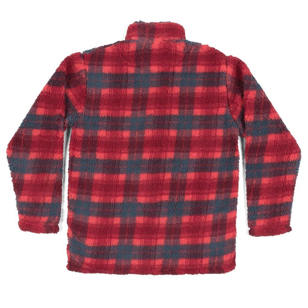 Mens plaid top sherpa pullover